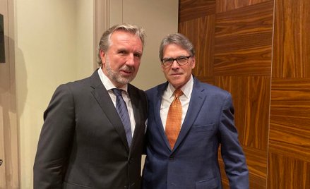 Michał Sołowow i sekretarz ds. energii Rick Perry