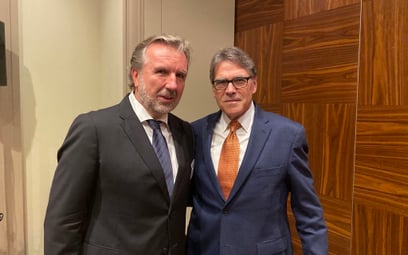 Michał Sołowow i sekretarz ds. energii Rick Perry