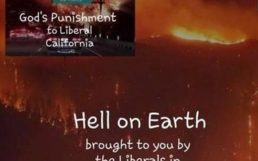 Republikanin z Ohio: Pożar w Kalifornii? Bóg karze liberałów