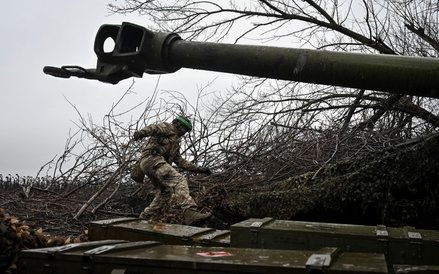 Pozycja ukraińskiego wojska w pobliżu Pokrowska