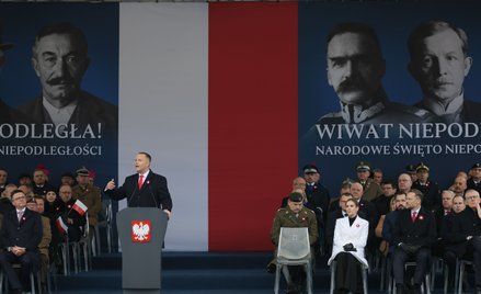 Karol Nawrocki przemawia w dniu Narodowego Święta Niepodległości