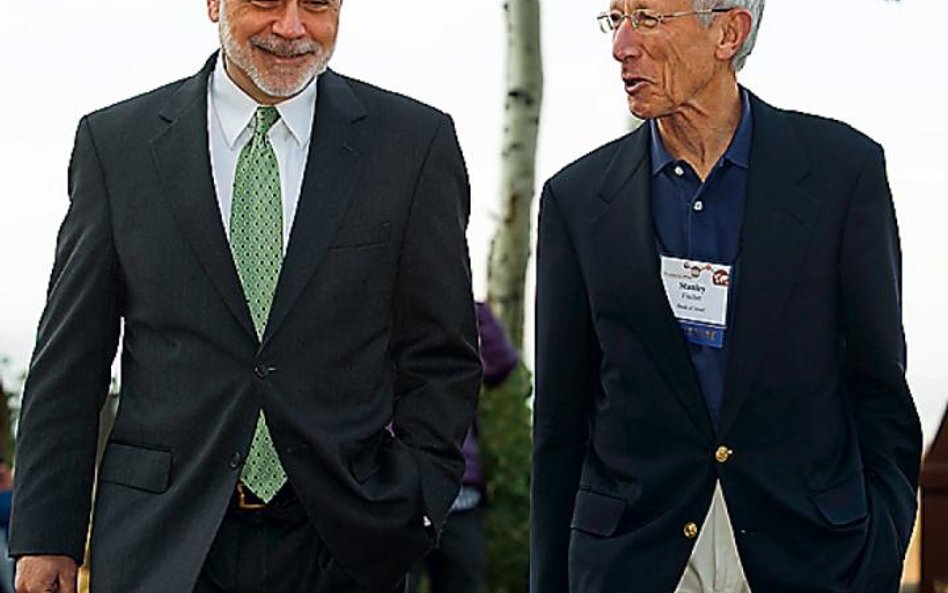 Ben Bernanke, szef Fed i Stanley Fischer, prezes Banku Izraela fot. Bloomberg