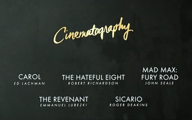 Oscary 2016: Nominacje za zdjęcia i dźwięk