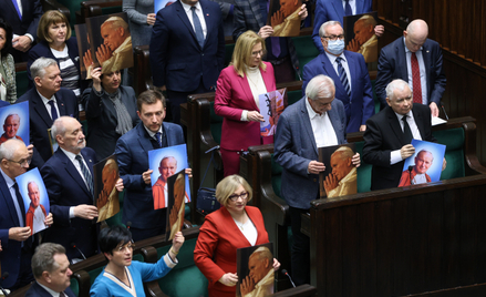 Wicemarszałek Sejmu Ryszard Terlecki i prezes PiS Jarosław Kaczyński w czwartek w Sejmie