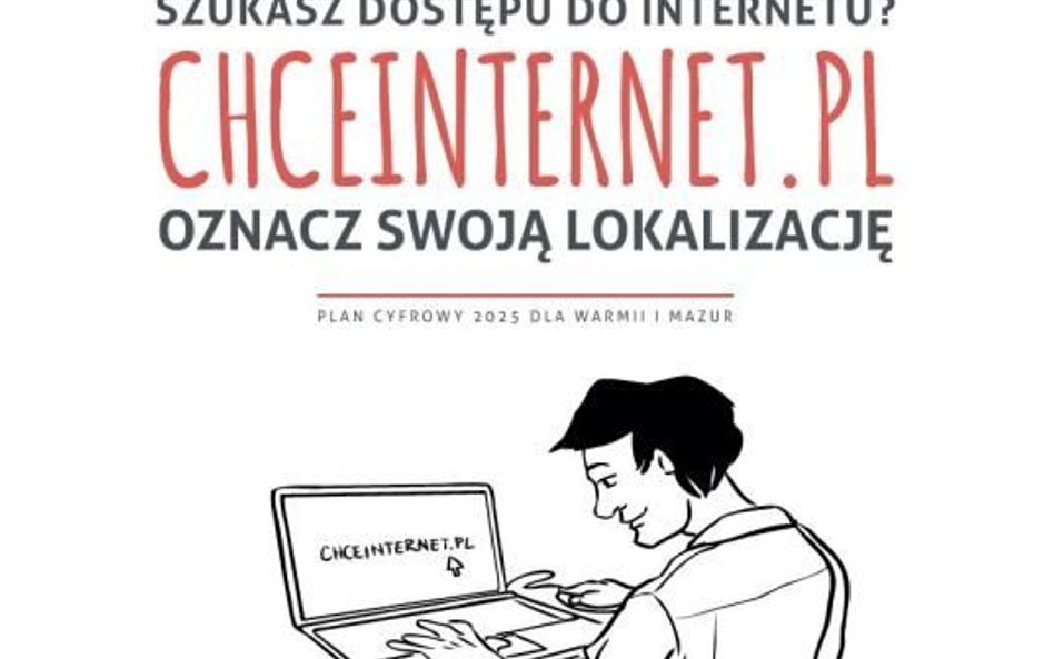 Region zachęca do wskazywania miejsc,  w których potrzebny  jest dostęp  do szybkiego internetu.