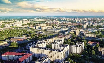 Panoramika niedaleko różanego ogrodu