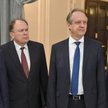 Delegacja białoruska we wtorek w Sejmie. Od lewej: Bolesław Pirsztuk, wiceprzewodniczący Izby Reprez