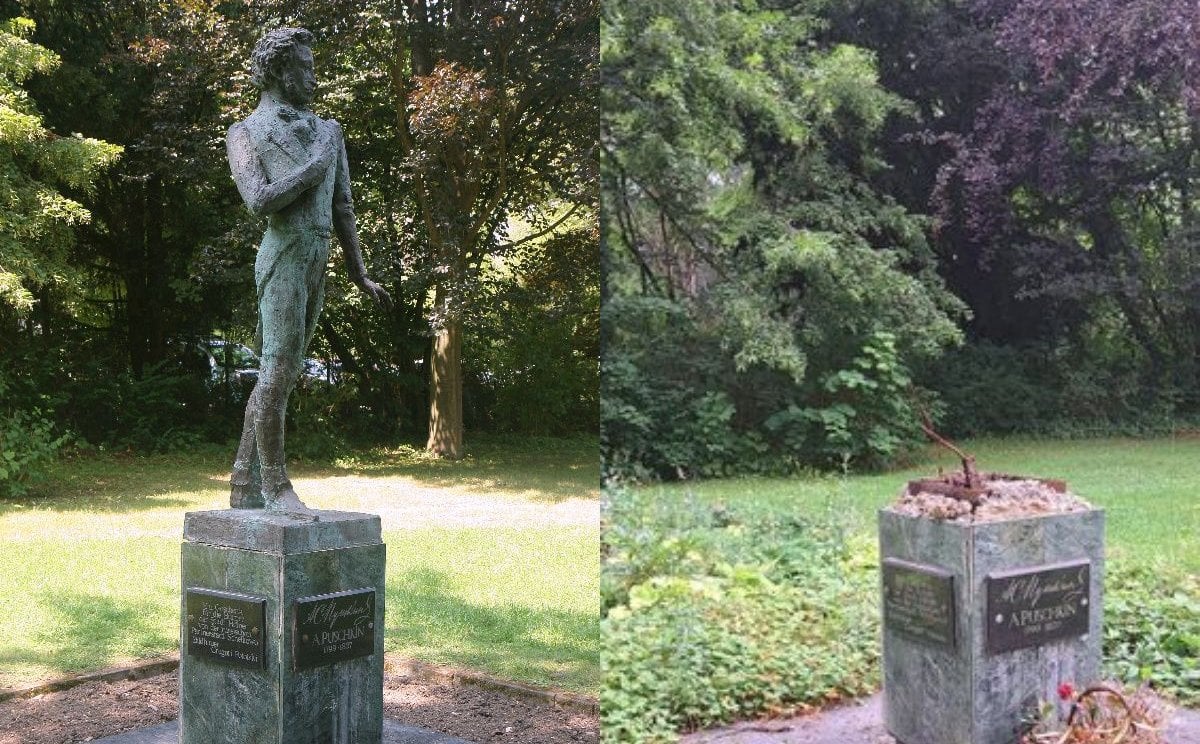 W niemieckim mieście skradziono pomnik Puszkina. Rosja podejrzewa Polskę i kraje bałtyckie