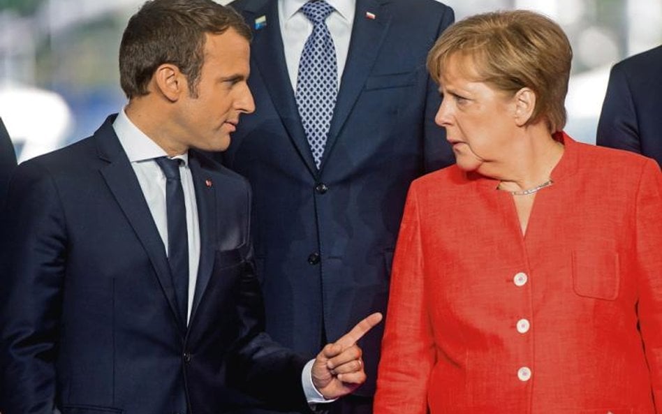 Prezydent Francji Emmanuel Macron przekonuje niemiecką kanclerz Angelę Merkel do stworzenia unii fis