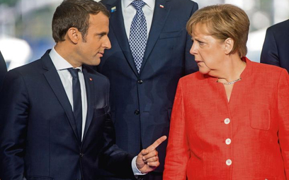 Prezydent Francji Emmanuel Macron przekonuje niemiecką kanclerz Angelę Merkel do stworzenia unii fis