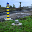 Słup graniczny na granicy Polski z Ukrainą