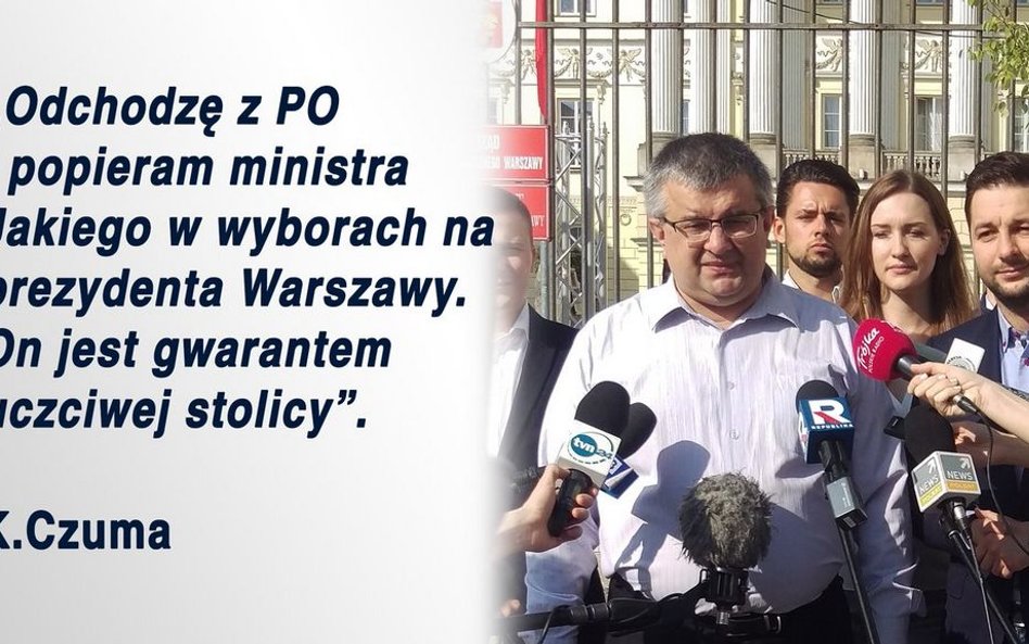 Kolejny radny PO wspiera Patryka Jakiego