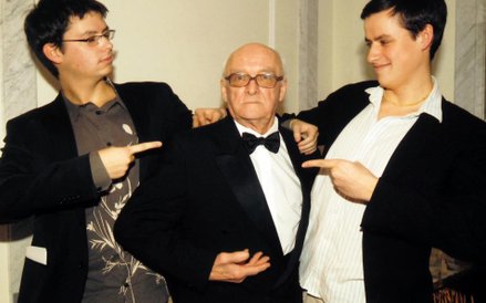 Witold Sobociński z wnukami operatorami Piotrem Sobocińskim i Michałem Sobocińskim