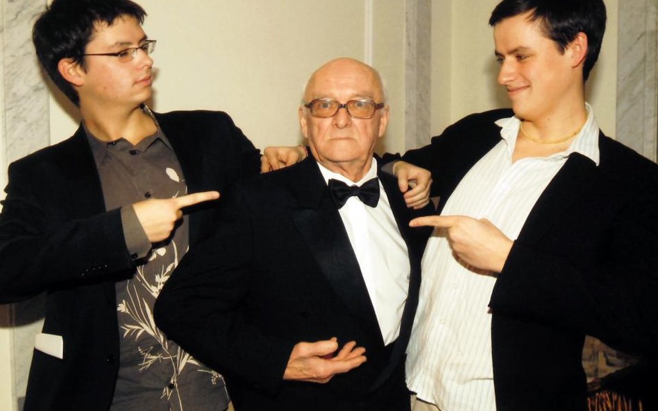 Witold Sobociński z wnukami operatorami Piotrem Sobocińskim i Michałem Sobocińskim