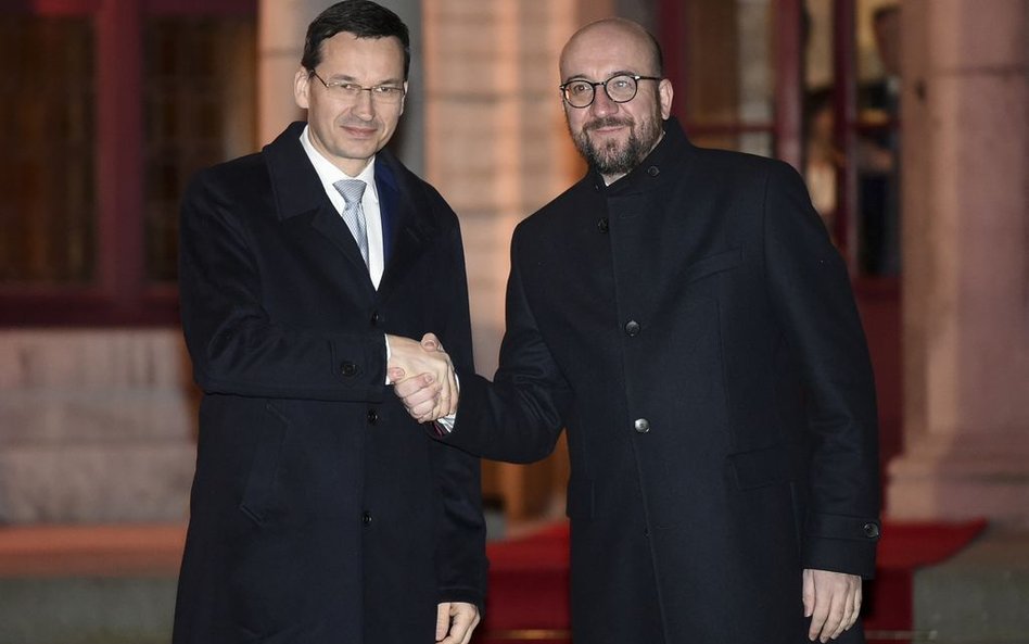 Mateusz Morawiecki i premier Belgii Charles Michel