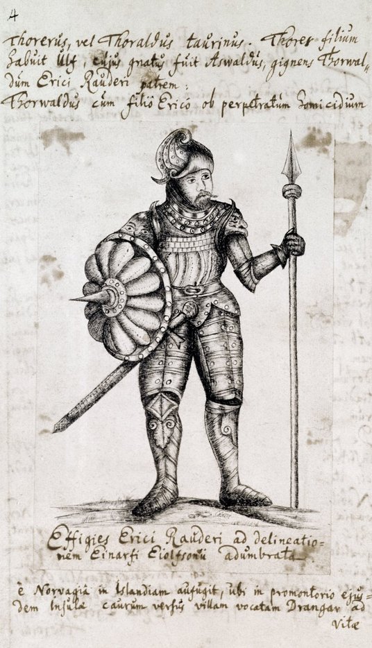 Eryk Rudy – założyciel pierwszych normańskich osad na Grenlandii odkrytej przez niego w 982 r.