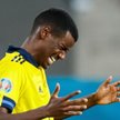 Alexander Isak podczas remisowego meczu z Hiszpanią w Sewilli