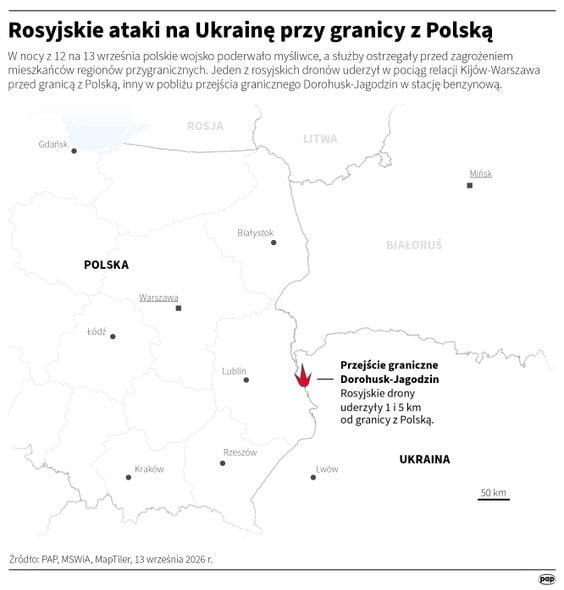 Rosyjski atak na Ukrainę przy granicy z Polską