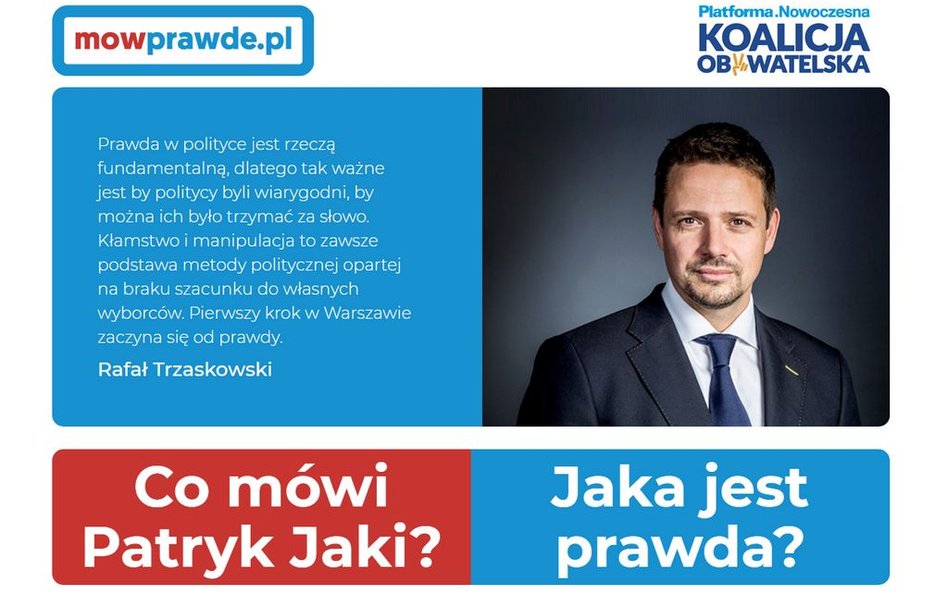 Mów Prawdę. Sztab Trzaskowskiego uruchamia nowy serwis