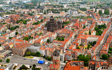 Widok na zabytkową część Gdańska