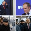 Bartłomiej Sienkiewicz, Donald Tusk, Jarosław Kaczyński i Mateusz Morawiecki