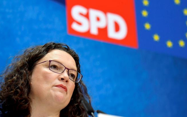 Andrea Nahles, przewodnicząca SPD, stoi wobec największego kryzysu partii w jej ponad 150-letniej hi