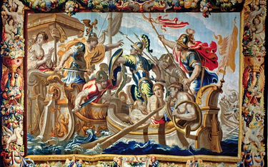 Bitwa pod Akcjum, tapiseria z Flandrii według obrazu Justusa van Egmonta, ok. 1680 r.