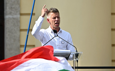 Péter Magyar, lider węgierskiej opozycji.
