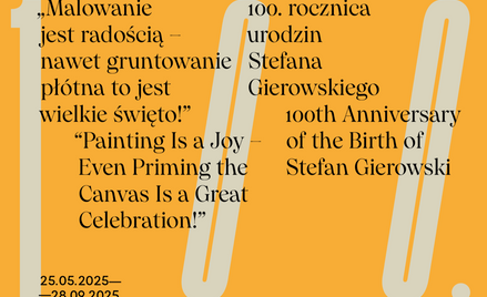 Plakat wystawy Stefana Gierowskiego "Malowanie jest radością..."