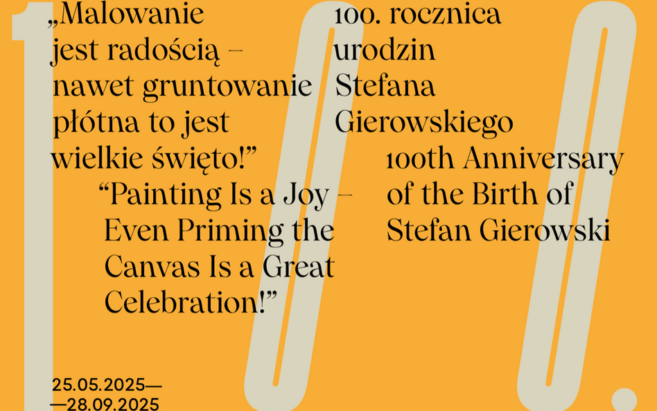 Plakat wystawy Stefana Gierowskiego "Malowanie jest radością..."