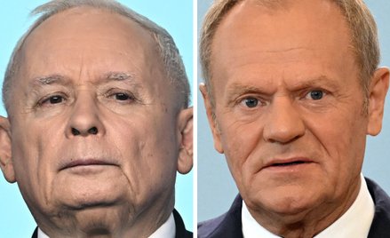 Prezes PiS Jarosław Kaczyński i przewodniczący PO, premier Donald Tusk