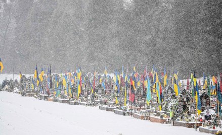 Cmentarz Łyczakowski we Lwowie. Groby żołnierzy ukraińskich poległych na wschodzie kraju