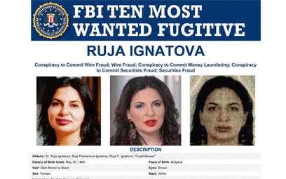 FBI jest gotowe zapłacić 100 tys. USD za informacje, którą pozwolą aresztować Różę Ignatową, „królow