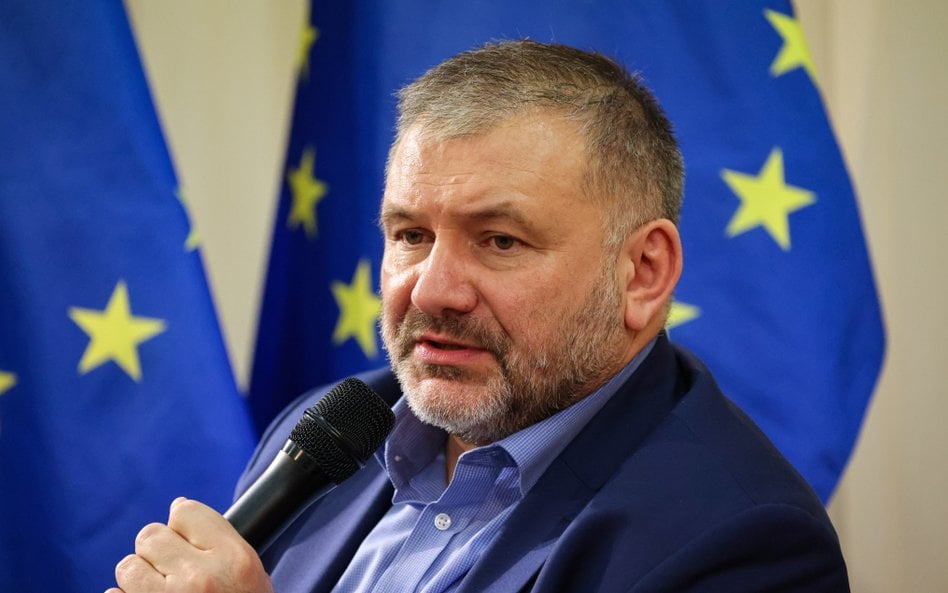 Minister sprawiedliwości, prokurator generalny Waldemar Żurek podczas spotkania otwartego z mieszkań