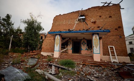 Zniszczenia w wyzwolonym przez Ukrainę Izium