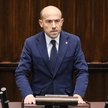Przewodniczący KP KO Borys Budka na sali obrad Sejmu