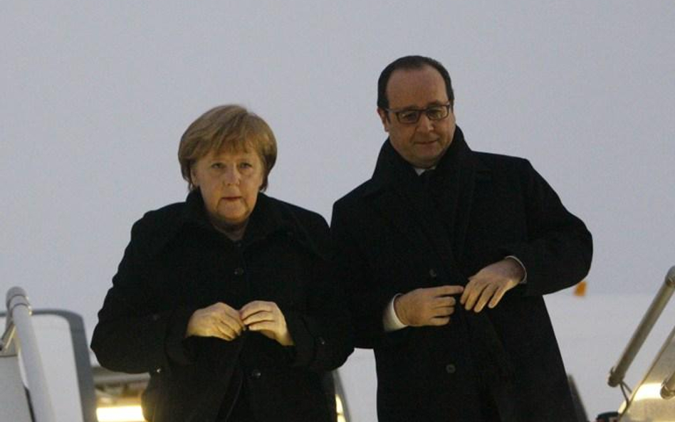 Kanclerz Niemiec Angela Merkel i Francois Hollande