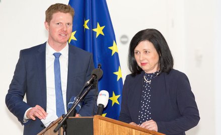 Od prawej: Věra Jourová i Christian Wigand