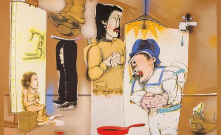 Malarz rzuca się na dzieła innych