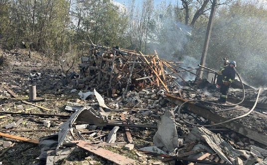 Miejsce ataku wojsk rosyjskich w miejscowości Hroza (obwód charkowski)