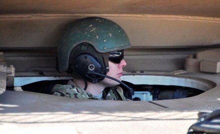 Żołnierz amerykański w czołgu