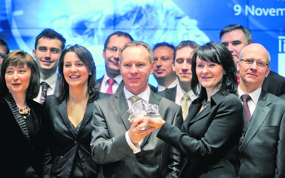 Z giełdowego debiutu cieszą się pracownicy GPW – m.in. członkowie zarządu Adam Maciejewski i Beata J