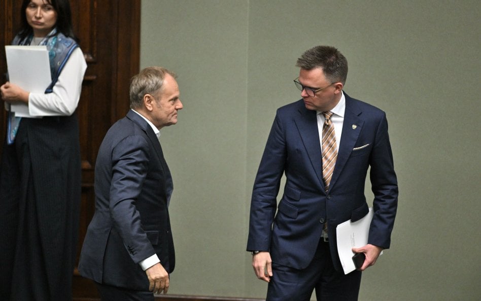 Donald Tusk i Szymon Hołownia