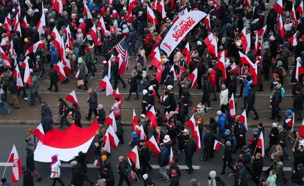 Marsz Niepodległości 11 listopada w Warszawie. Zdjęcie archiwalne z 2024 r.