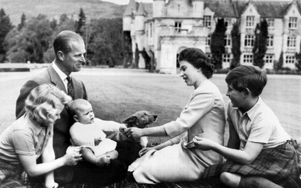 8 września 1980 r. Rodzina królewska w Szkocji.