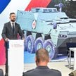 Wicepremier, minister obrony narodowej Władysław Kosiniak-Kamysz podczas wypowiedzi dla mediów w zwi