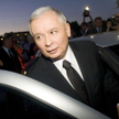 Jarosław Kaczyński w drodze na pierwszą debatę z Bronisławem Komorowskim