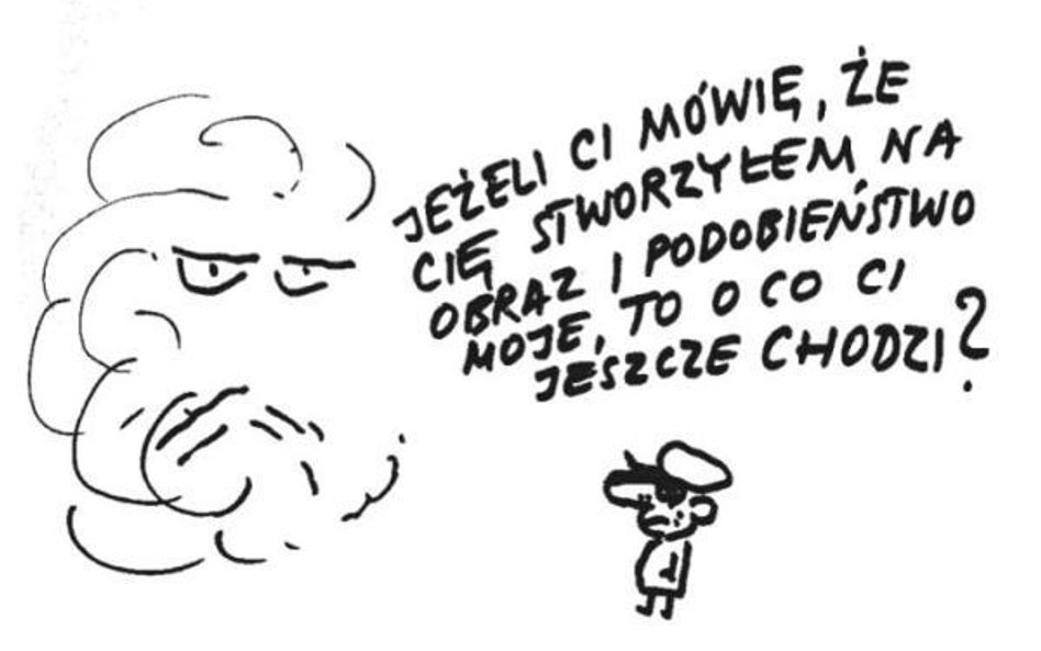 Rysunki Sławomira Mrożka udostępnione dzięki uprzejmości Noir sur Blanc