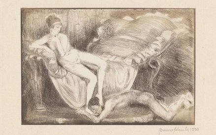 5. Bruno Schulz (1892-1942), Undula, wieczysty ideał, 1920, papier, cliche-verre, 10,3 x 15,3 cm, Mu