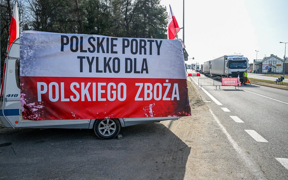 Protest rolników na granicy polsko-słowackiej w Barwinku